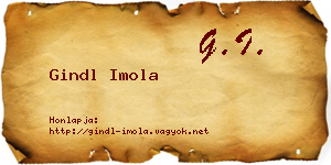 Gindl Imola névjegykártya